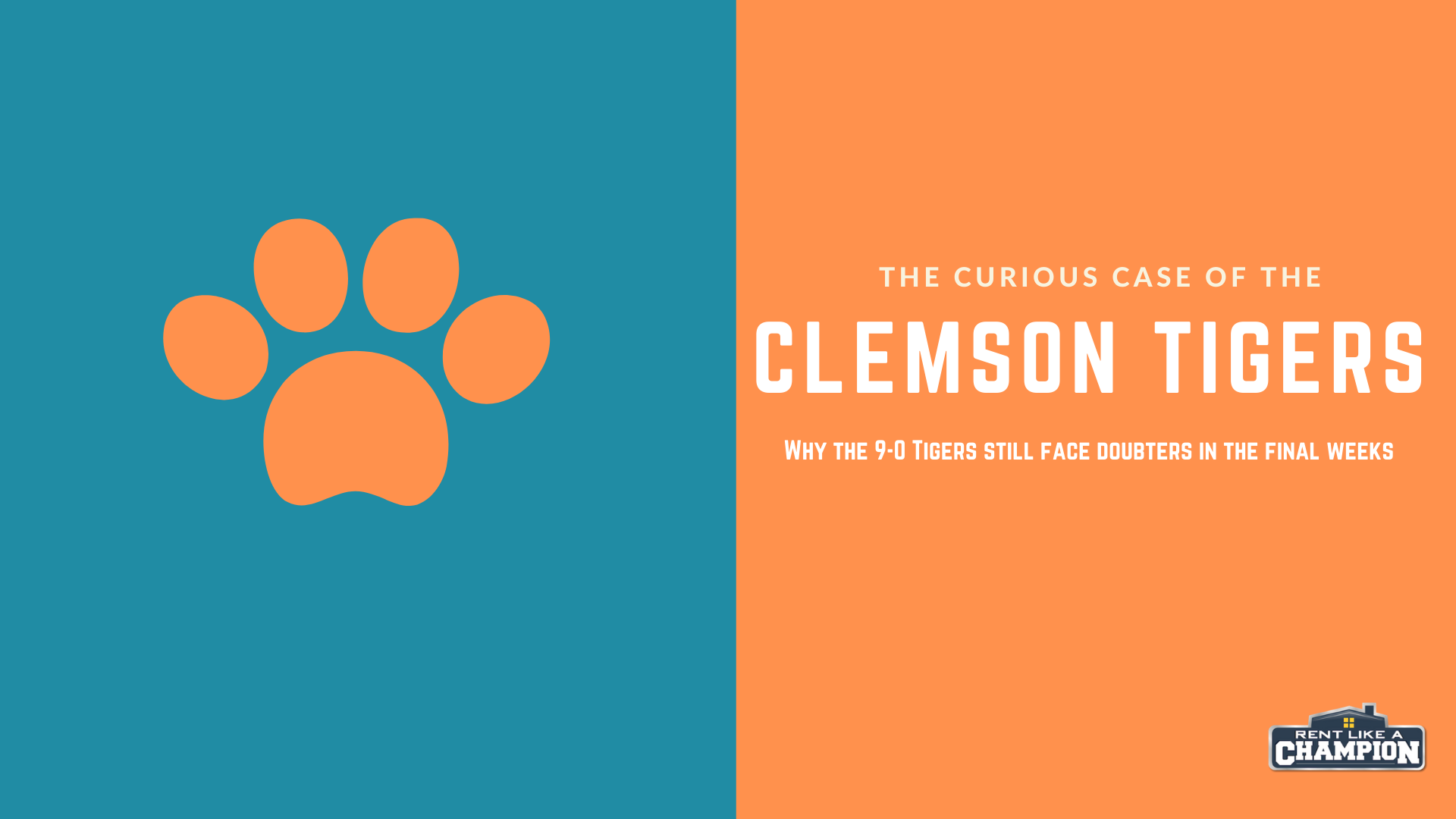 2019 Clemson Special Article Template