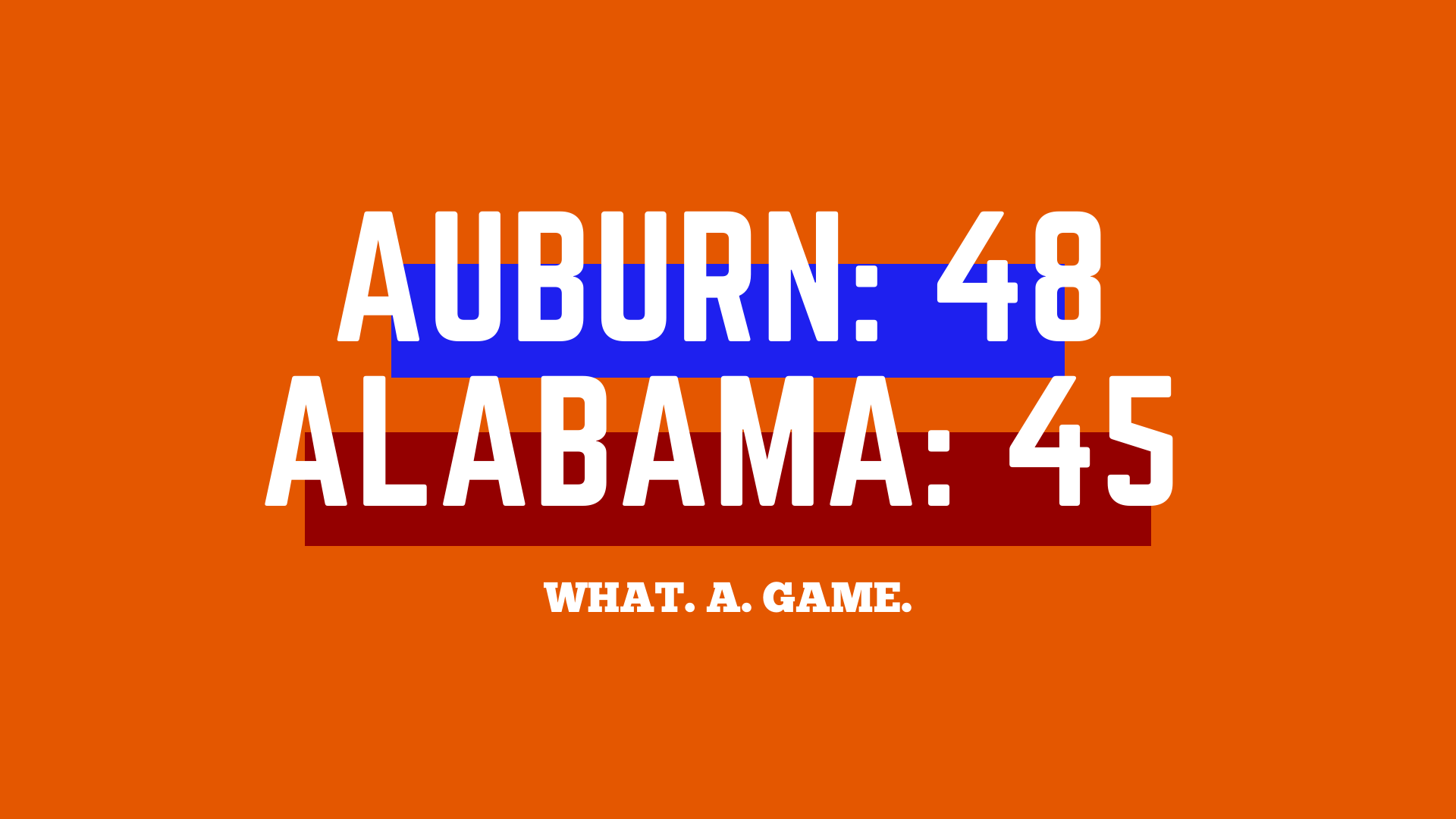 Auburn wins a historic Iron Bowl, squashes Bama's CFP hopes